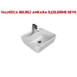 Turkuaz One 46x42 cm Tezgah Üstü Lavabo