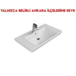 Turkuaz Porto D 85x48 cm Etajerli Lavabo
