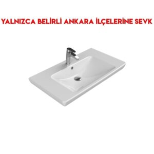 Turkuaz Porto D 85x48 cm Etajerli Lavabo