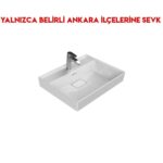 Turkuaz Sharp 60x48 cm Etajerli Lavabo