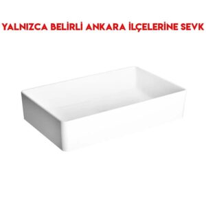Vitra Nuo 60 cm Batarya Deliksiz Taşmasız Diktörgen Çanak Lavabo